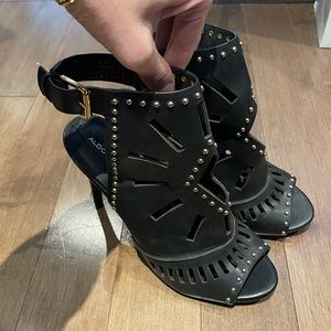 Aldo studded leather heeled sandals